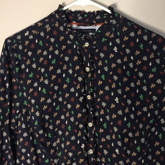 Tommy Hilfiger Button Down Long Sleeve Fall Blouse - Picture 4 of 8